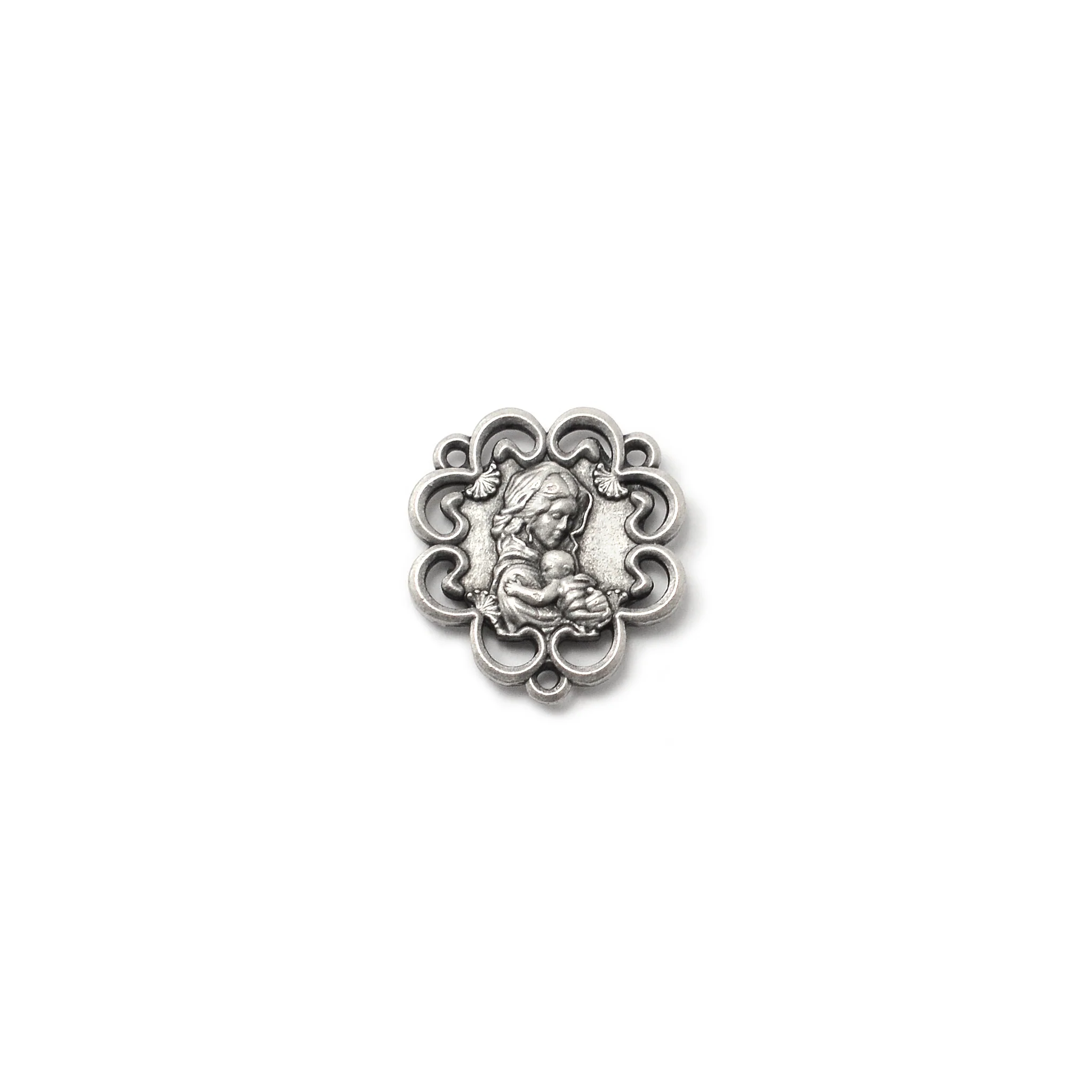 Mary's Motherly Love Collection Blue & Silver Rosary - 5mm - Image 3