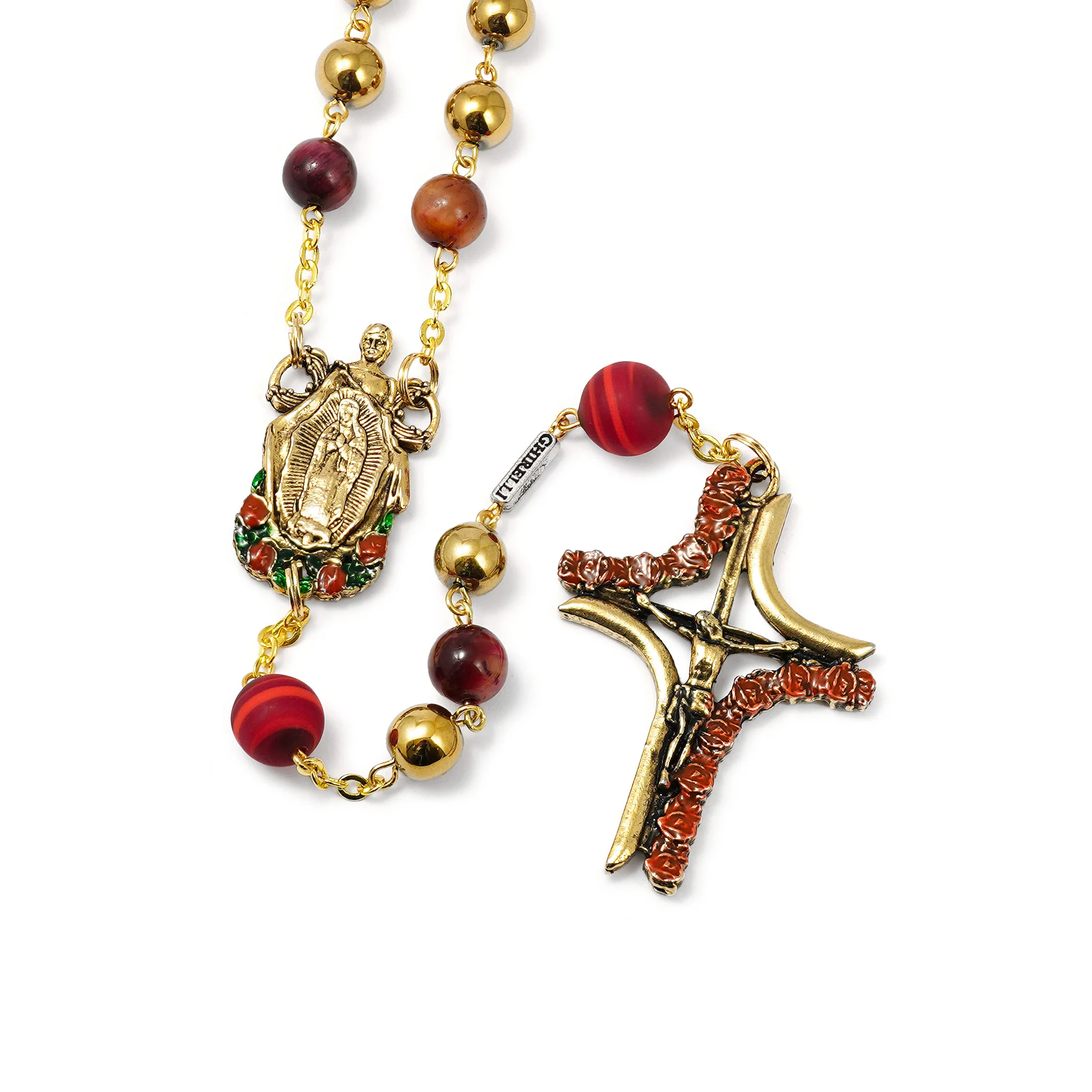 Our Lady of Guadalupe & Saint Juan Diego Rosary | With Murano Glass & Hematite
