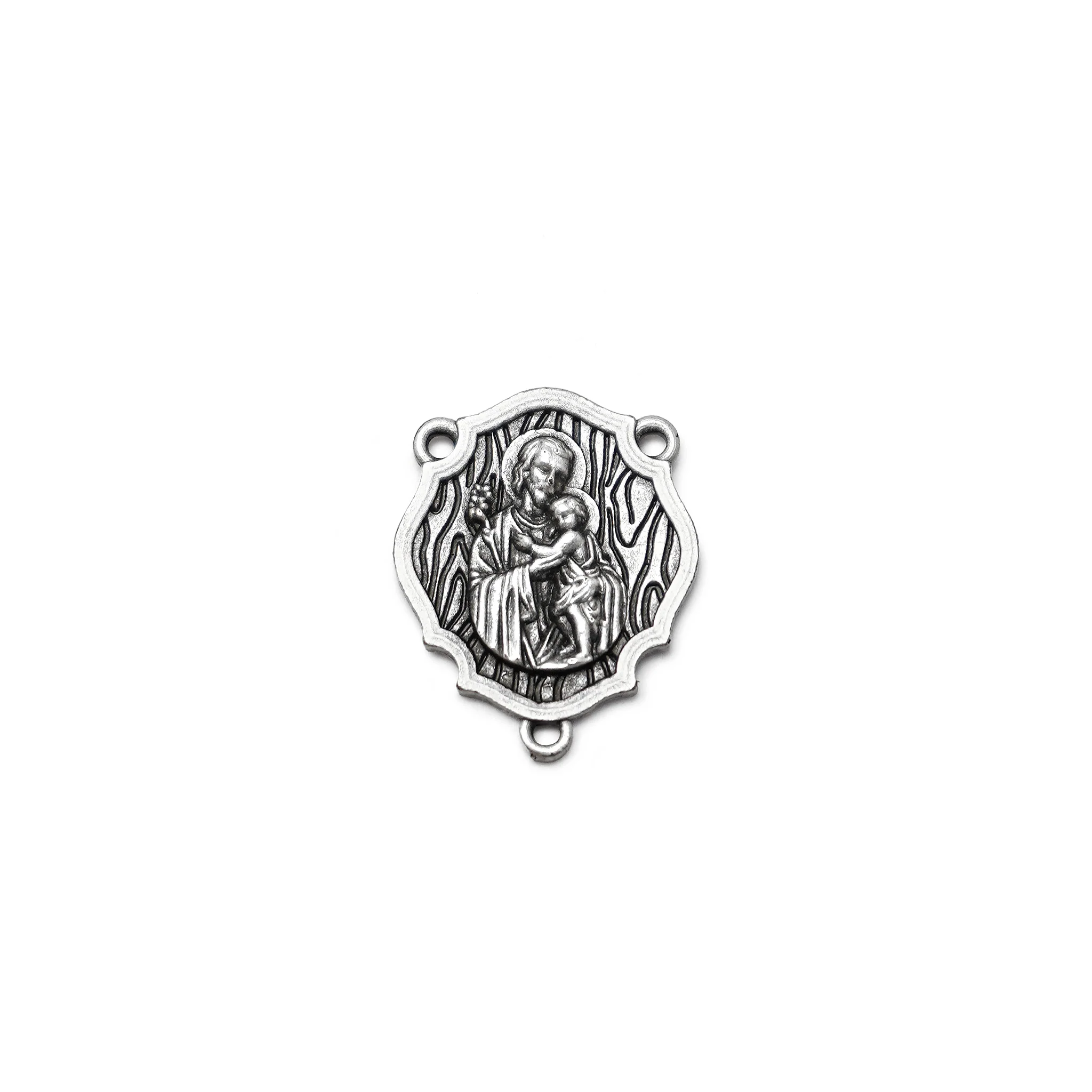 Saint Joseph Rosary in Silver - Image 4